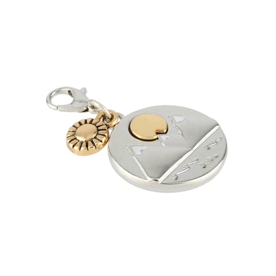 Rhodium & Gold Mountain Charm by Bead Landing™